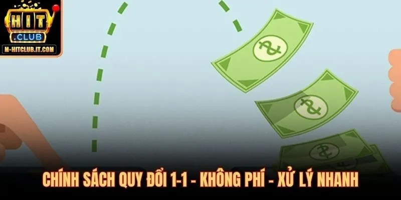 Cam kết zero-fee và tỷ lệ quy đổi 1:1 minh bạch tại Hitclub