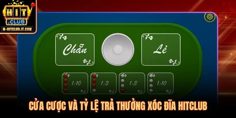 Bốn cửa cược xóc đĩa Hitclub với tỷ lệ trả thưởng công khai