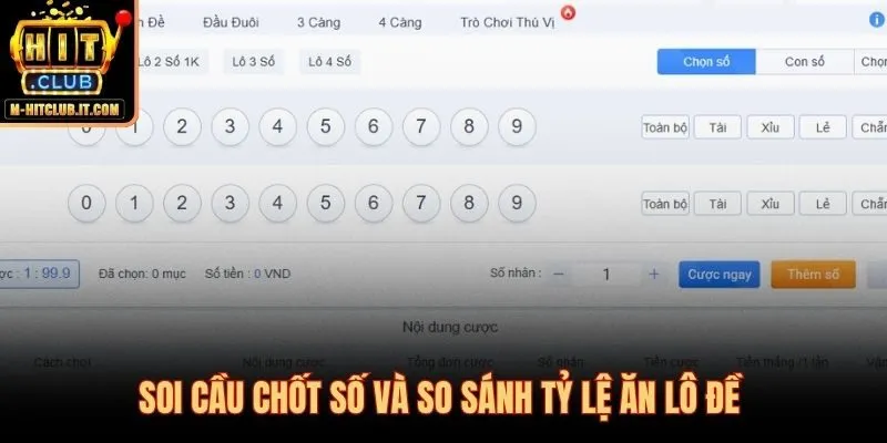 Soi cầu lô đề Hitclub dựa trên dữ liệu thay vì cảm tính may rủi